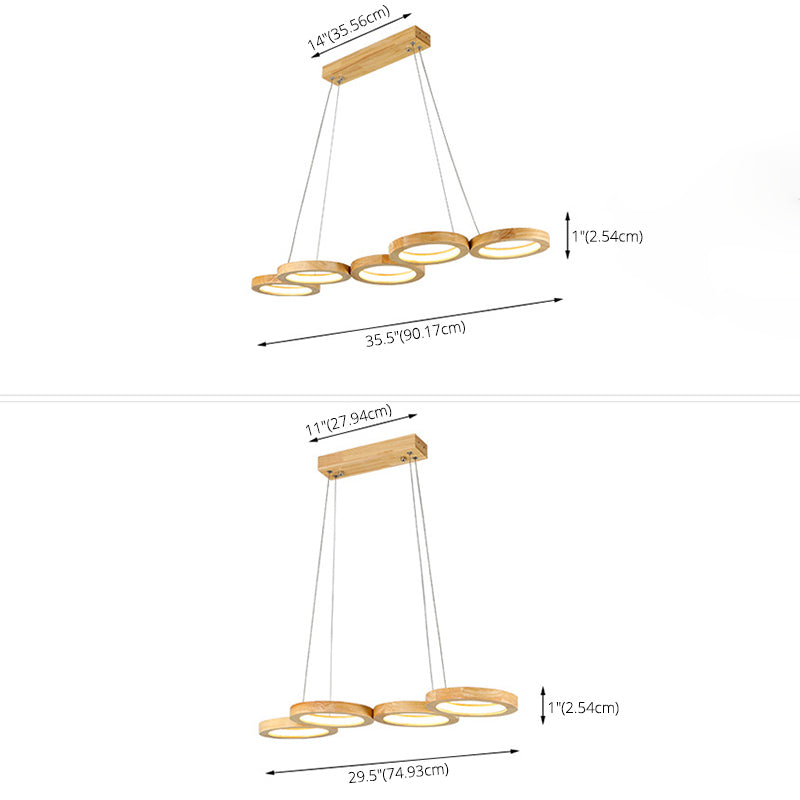 Lampada il lampadario orbicolare Light Segnalistica Minimalista Sala da pranzo in legno Luda Luffa Light in legno
