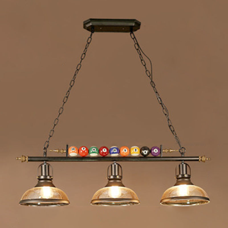 Stile industriale Isola Penderant Light Black Black Iron Iron Billiard Billiard DECOREATIVE Light con 39 "catena regolabile