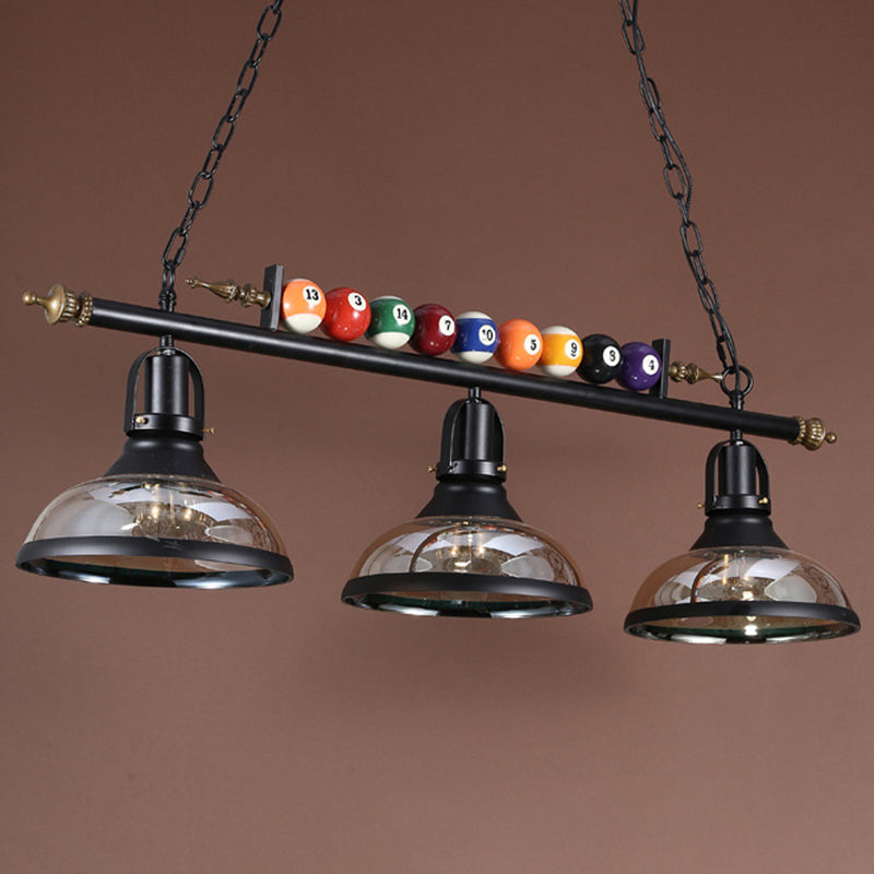 Stile industriale Isola Penderant Light Black Black Iron Iron Billiard Billiard DECOREATIVE Light con 39 "catena regolabile