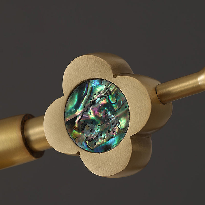 Contemporary Simplicity Brushed Brass Island Light Prismatic Glass Ball Shade Brushed Brass Hanging Pendant Light for Dining Room