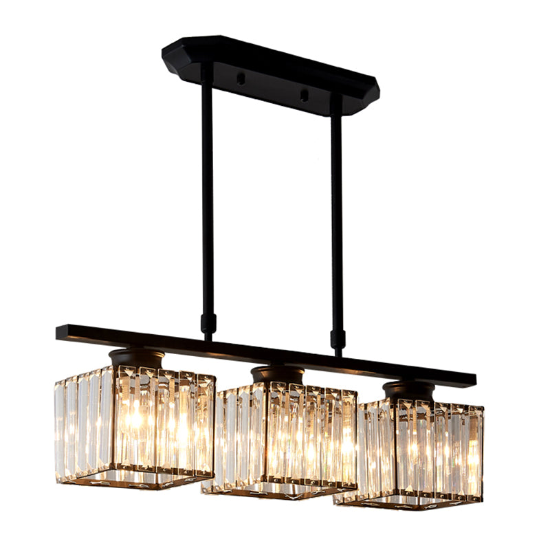 Square K9 Crystal Shade Island Light Contemporary Simplicity Lighting Freeture per cucina della sala da pranzo