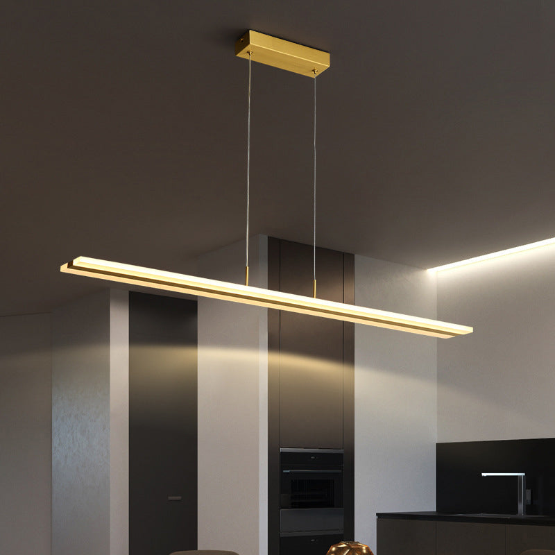 39.5 pulgadas de largo longitud completa de la isla de cobre acrílico Simplicidad Simplicidad Flexión de iluminación de estilo para comedor