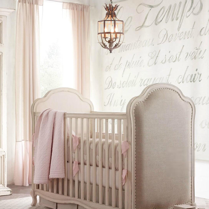 Style industriel gris fer gris cage lustre clair