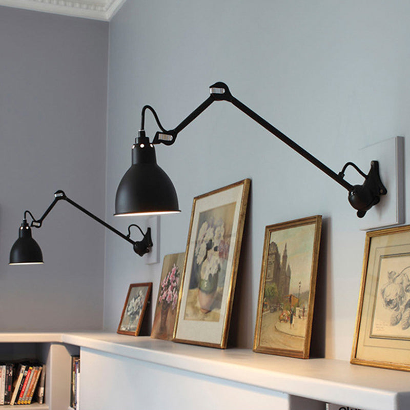 Swing Arm Wall Lamp Industrial Style 1 Light Sconce Light Fixture for Hotel Corridor