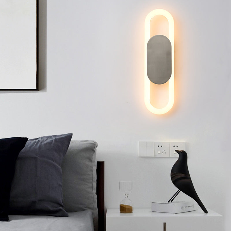 Bedroom Living Room Sconce Lighting Oval Shape Modern LED Wall Mounted Fixture