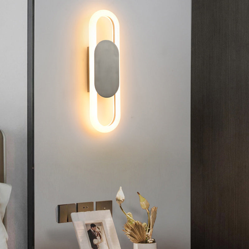 Bedroom Living Room Sconce Lighting Oval Shape Modern LED Wall Mounted Fixture