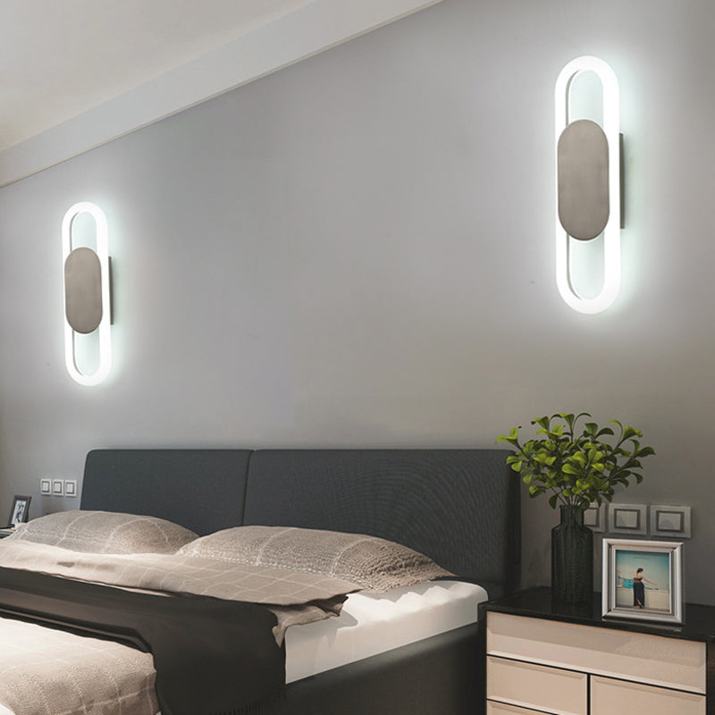 Bedroom Living Room Sconce Lighting Oval Shape Modern LED Wall Mounted Fixture