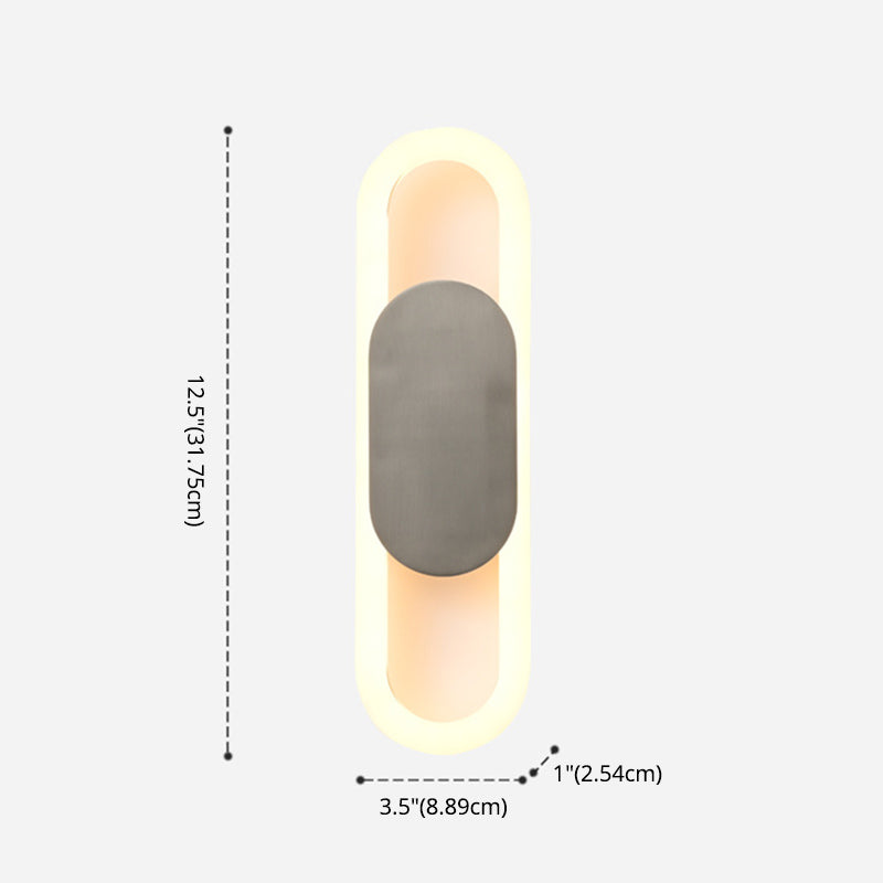 Bedroom Living Room Sconce Lighting Oval Shape Modern LED Wall Mounted Fixture