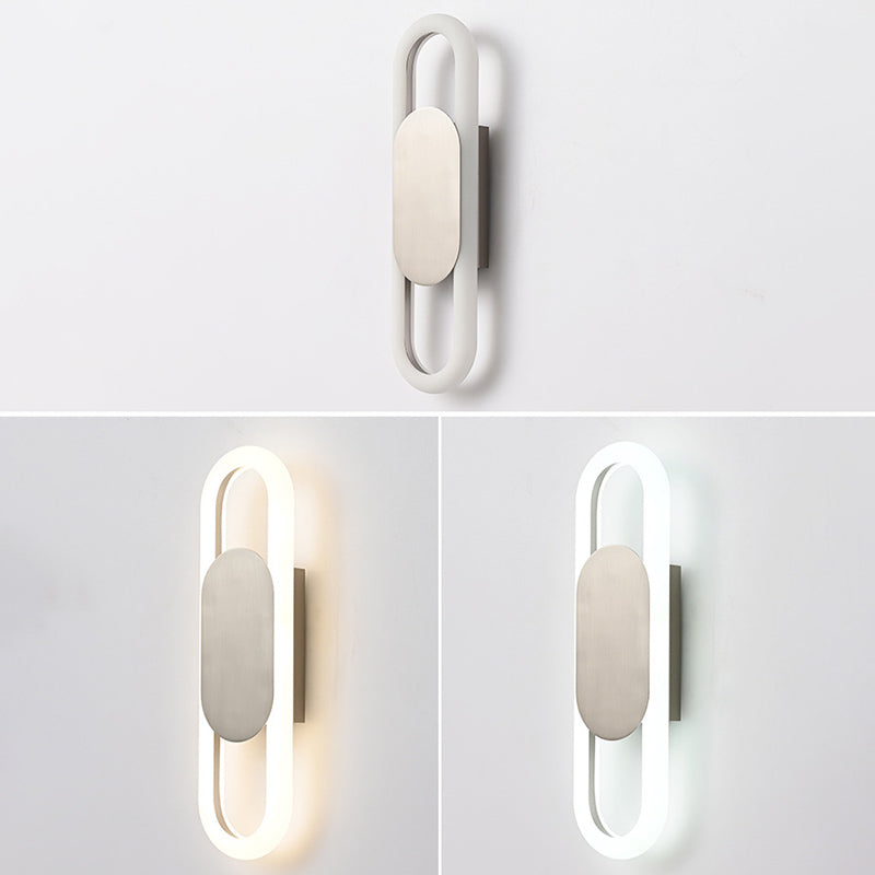 Bedroom Living Room Sconce Lighting Oval Shape Modern LED Wall Mounted Fixture