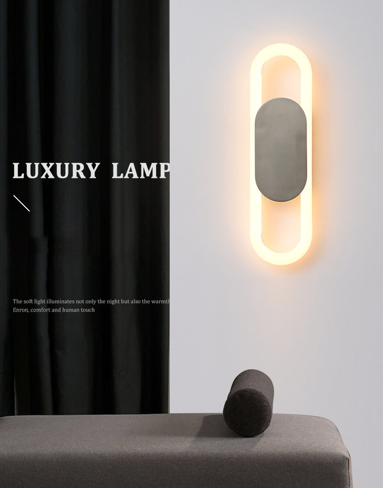 Bedroom Living Room Sconce Lighting Oval Shape Modern LED Wall Mounted Fixture