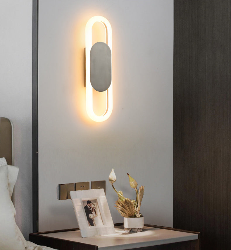 Bedroom Living Room Sconce Lighting Oval Shape Modern LED Wall Mounted Fixture