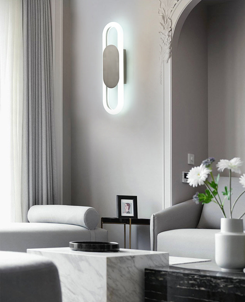 Bedroom Living Room Sconce Lighting Oval Shape Modern LED Wall Mounted Fixture