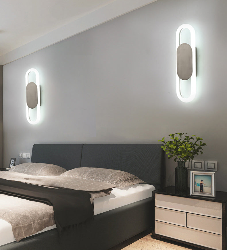 Bedroom Living Room Sconce Lighting Oval Shape Modern LED Wall Mounted Fixture