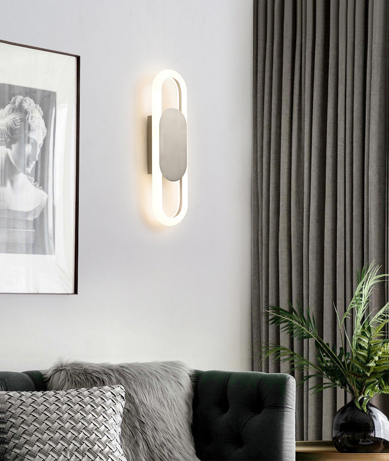 Bedroom Living Room Sconce Lighting Oval Shape Modern LED Wall Mounted Fixture