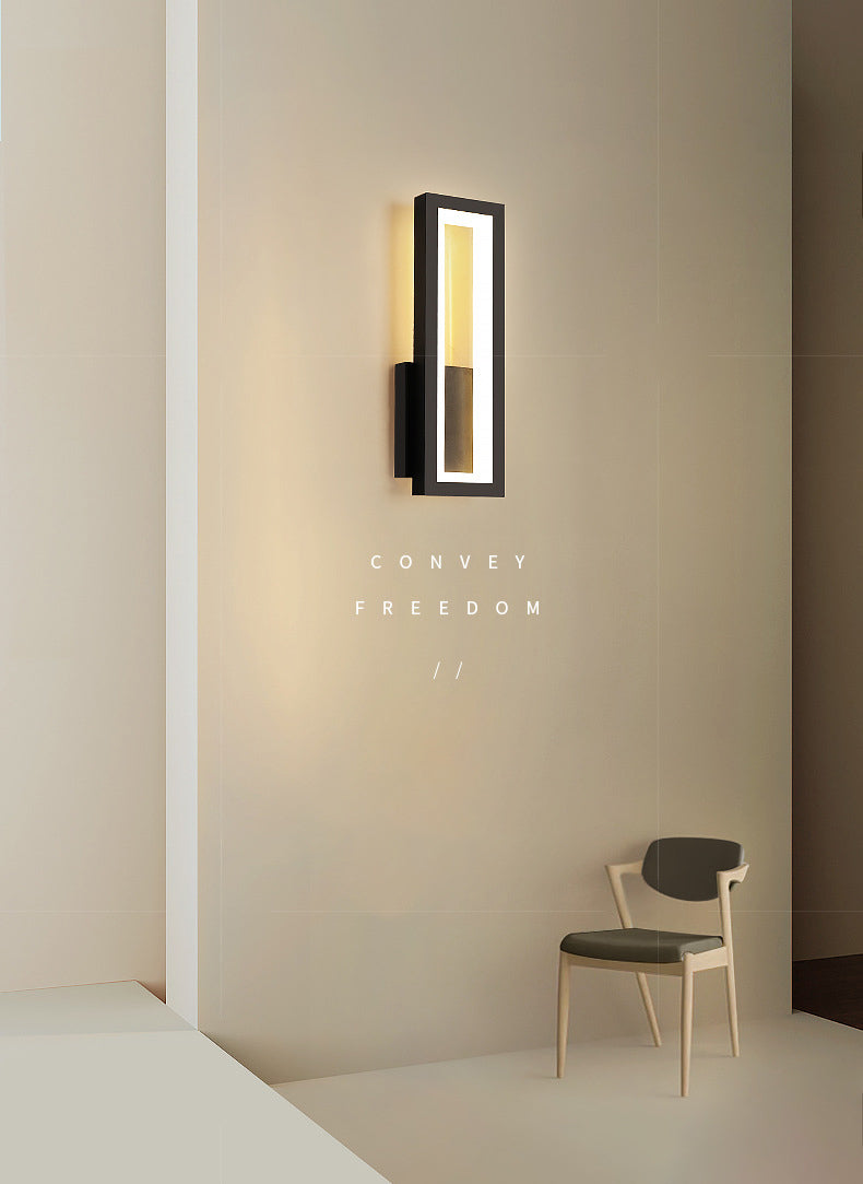 Zeitgenössische Wandleuchte rechteckige Form LED -Wandleuchte Leuchten für Nachtkorridor