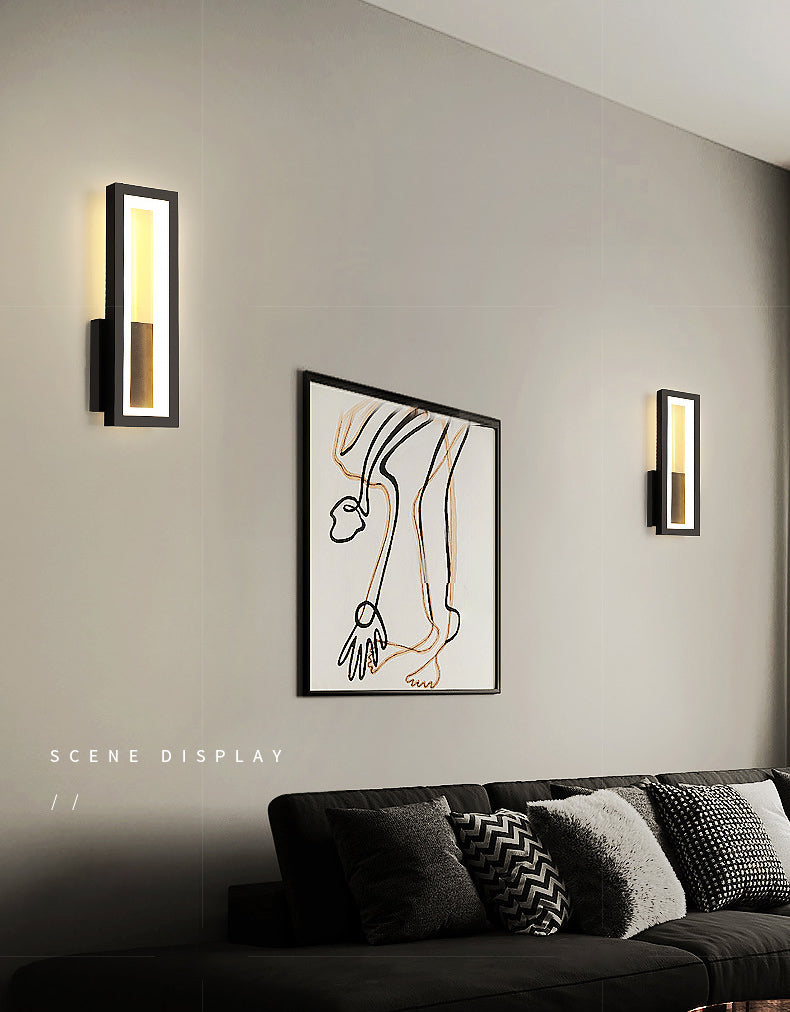 Zeitgenössische Wandleuchte rechteckige Form LED -Wandleuchte Leuchten für Nachtkorridor