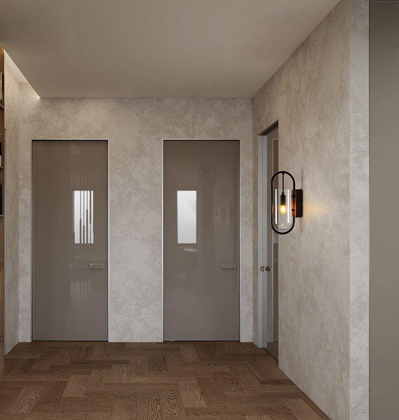 Luce di panna da parete per rivestimenti in quercia scura Luce da parete in vetro vintage per camera da letto da letto d'albergo