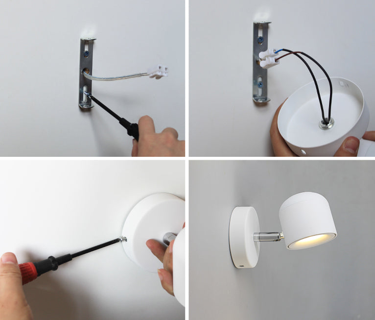 Armed Sconce Light Fixture Modern Minimalist Style Aluminum 1 Light Sconces