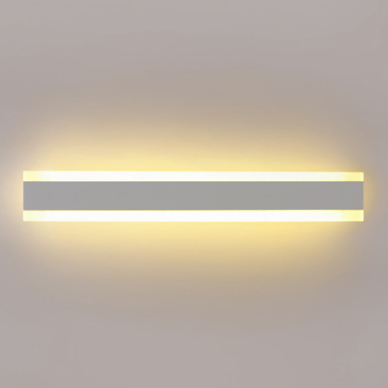 Rechteck -Wandleuchten moderne minimalistische Acryl 1 Licht Eitelkeit Licht