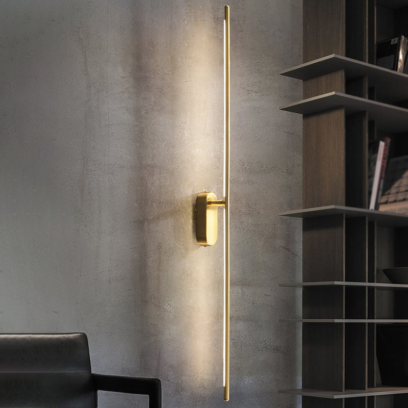 Linear LED Wall Light Sconces Modern Minimalist Style Copper Wall Lights