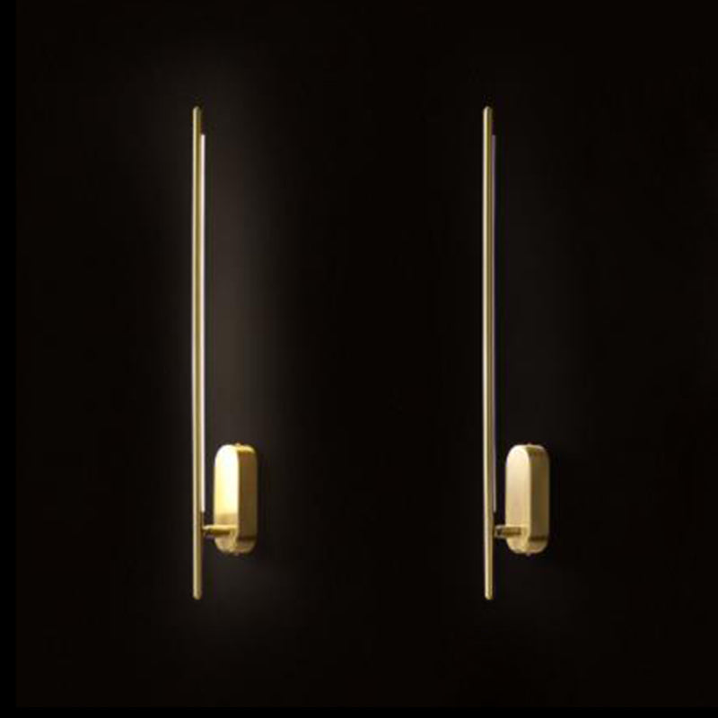 Linear LED Wall Light Sconces Modern Minimalist Style Copper Wall Lights