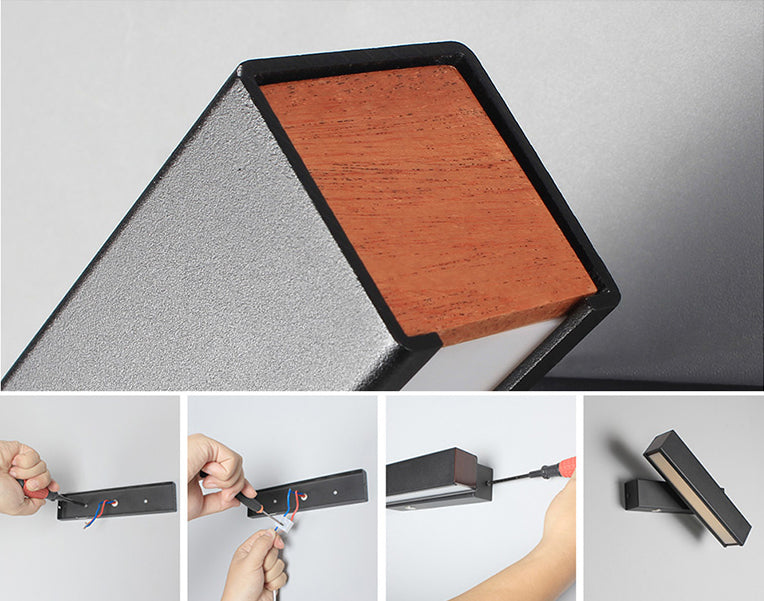 Rectangular Wall Light Sconces Modern Minimalist Style Acrylic 1 Light Sconces