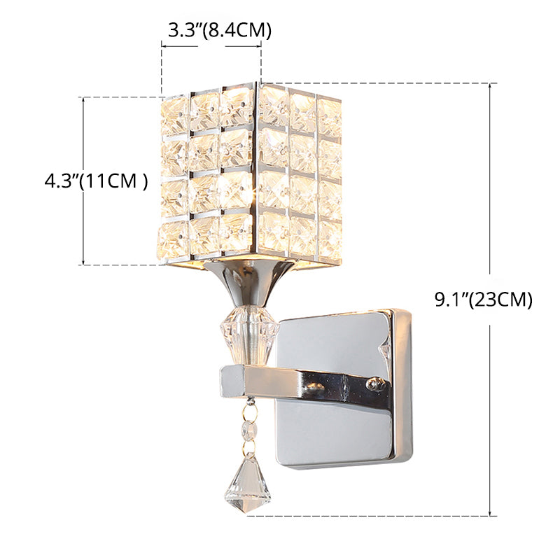 Armed Vanity Wall Lights Modern Minimalist Style Crystal Single Vanity Lamp