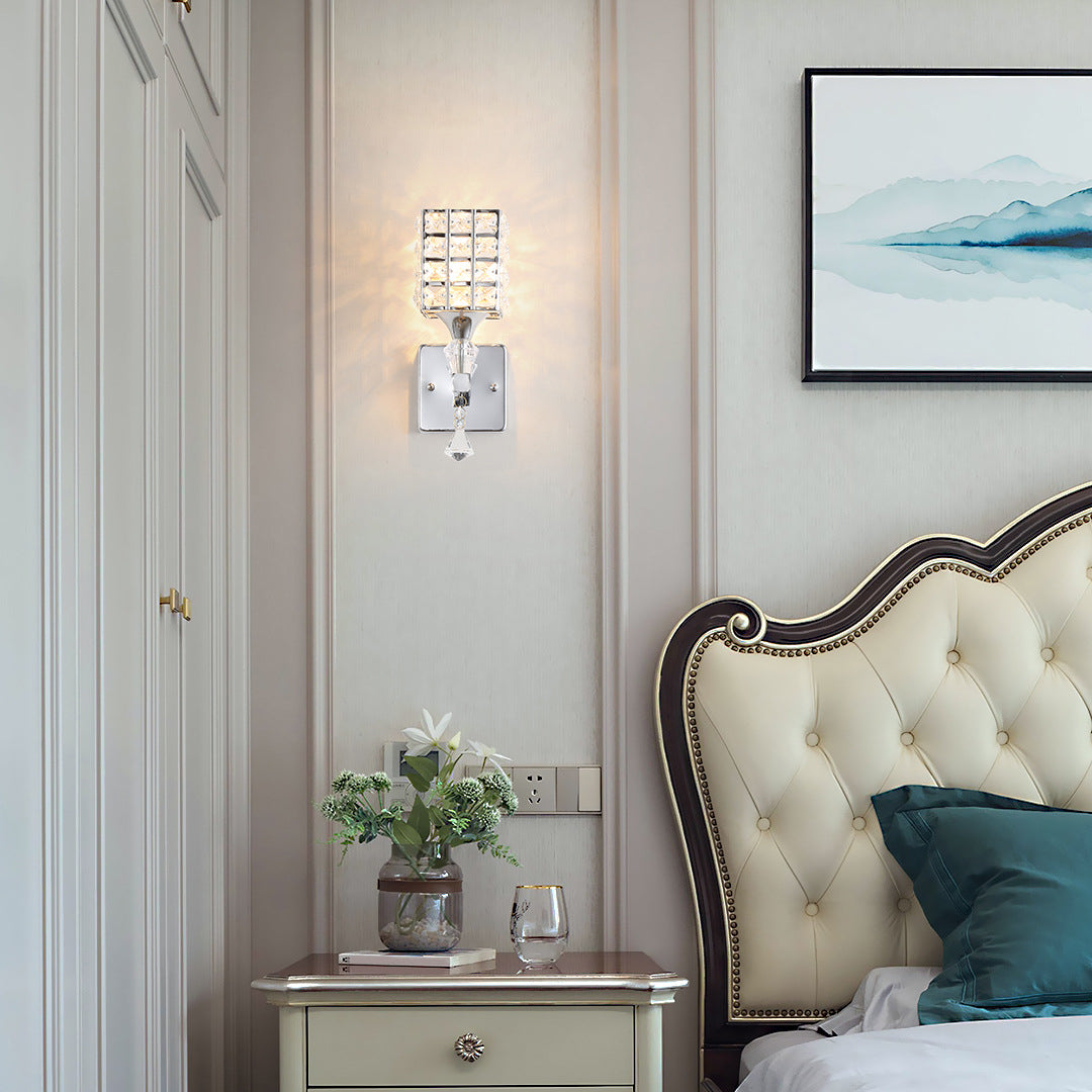 Armed Vanity Wall Lights Modern Minimalist Style Crystal Single Vanity Lamp