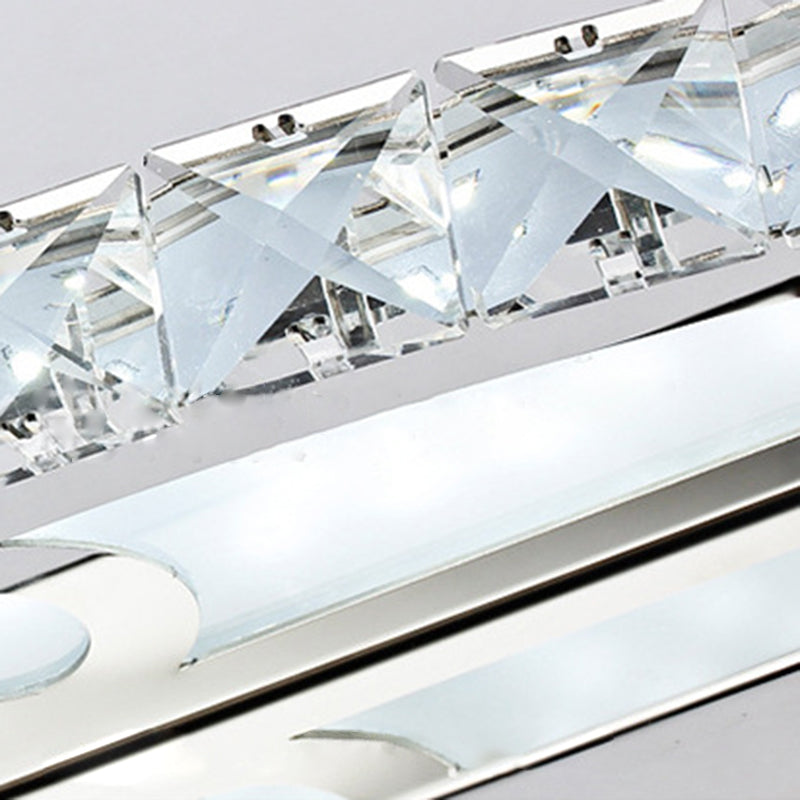Lineare LED -Waschtischlampe moderner minimalistischer Stil Kristall Ein Eitelkeitslicht