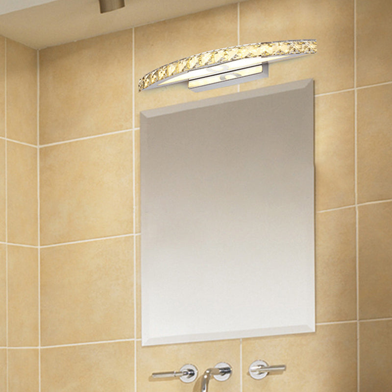 Lineare LED -Waschtischlampe moderner minimalistischer Stil Kristall Ein Eitelkeitslicht