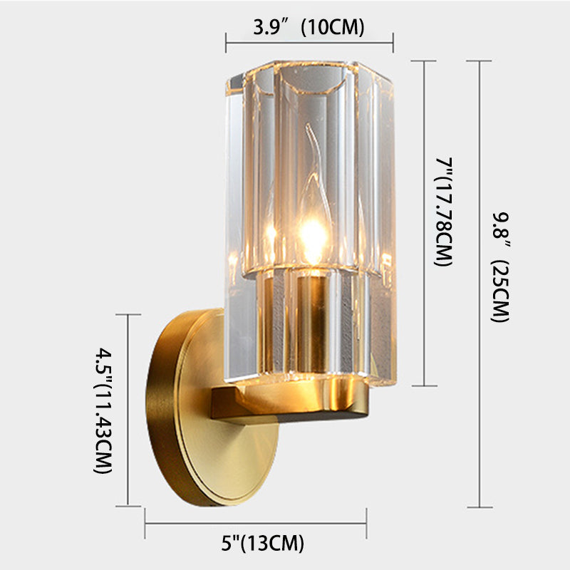 Geometric Vanity Sconce Lights Modern Luxury Style Crystal Single Vanity Light