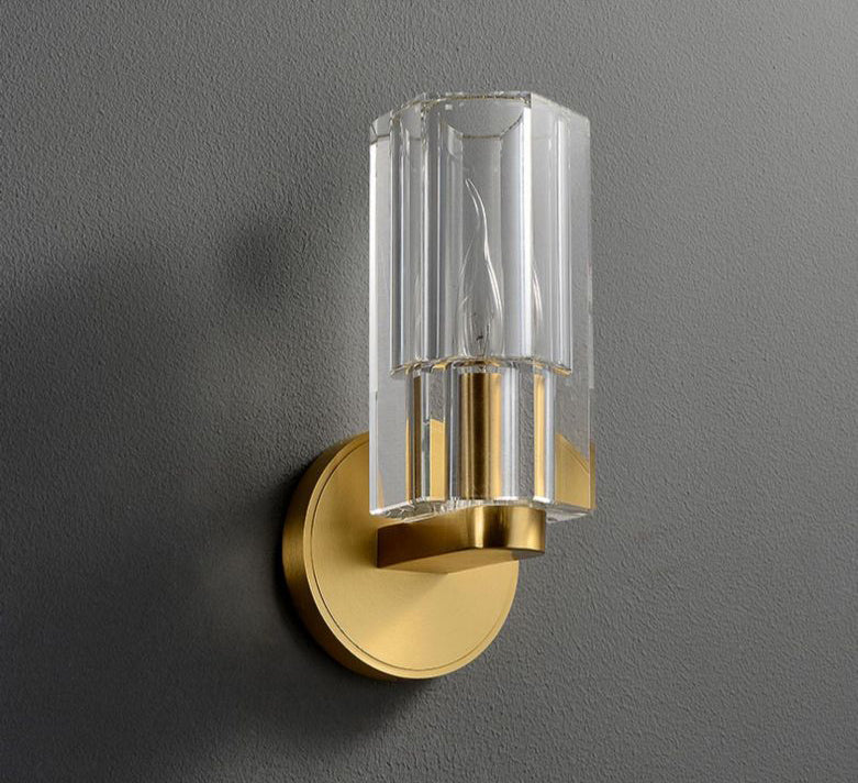 Geometric Vanity Sconce Lights Modern Luxury Style Crystal Single Vanity Light