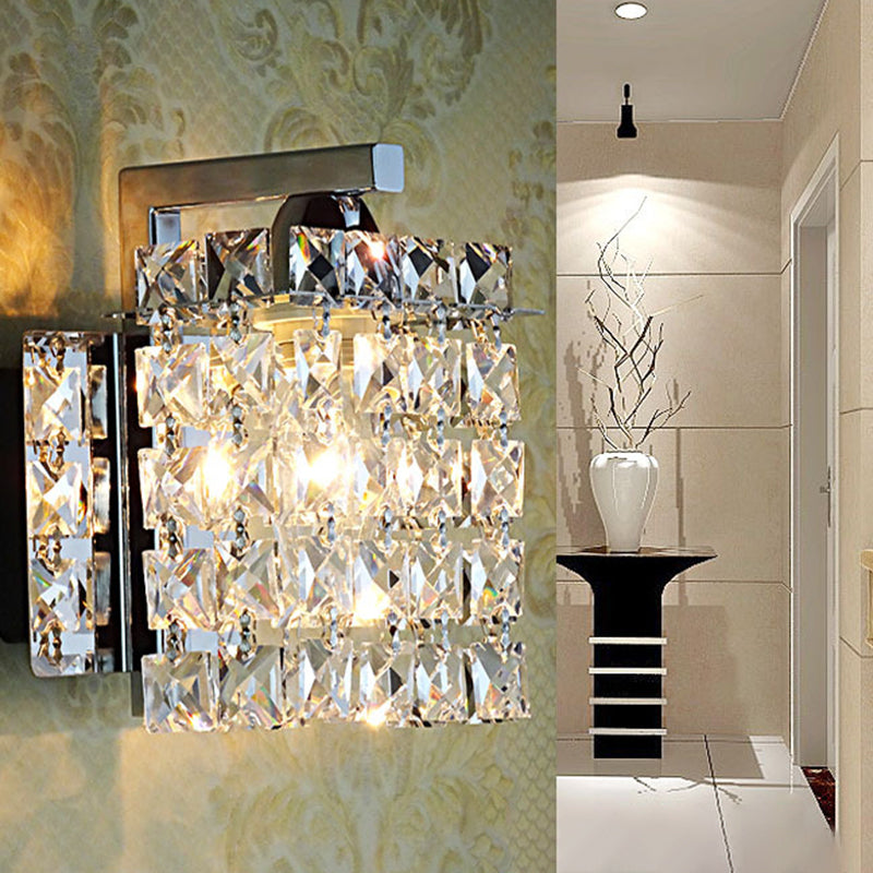 Quadratische Waschtischspiegel leuchtet modern