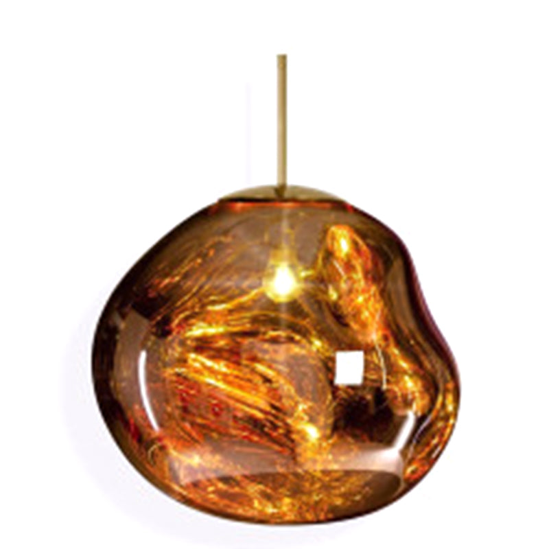 Irregular Lava Glass Shade Hanging Light Minimalist Art Decorative Drop Pendant Lamp for Restaurant