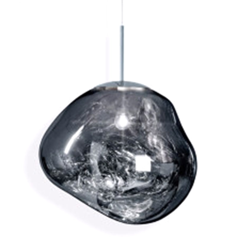 Irregular Lava Glass Shade Hanging Light Minimalist Art Decorative Drop Pendant Lamp for Restaurant