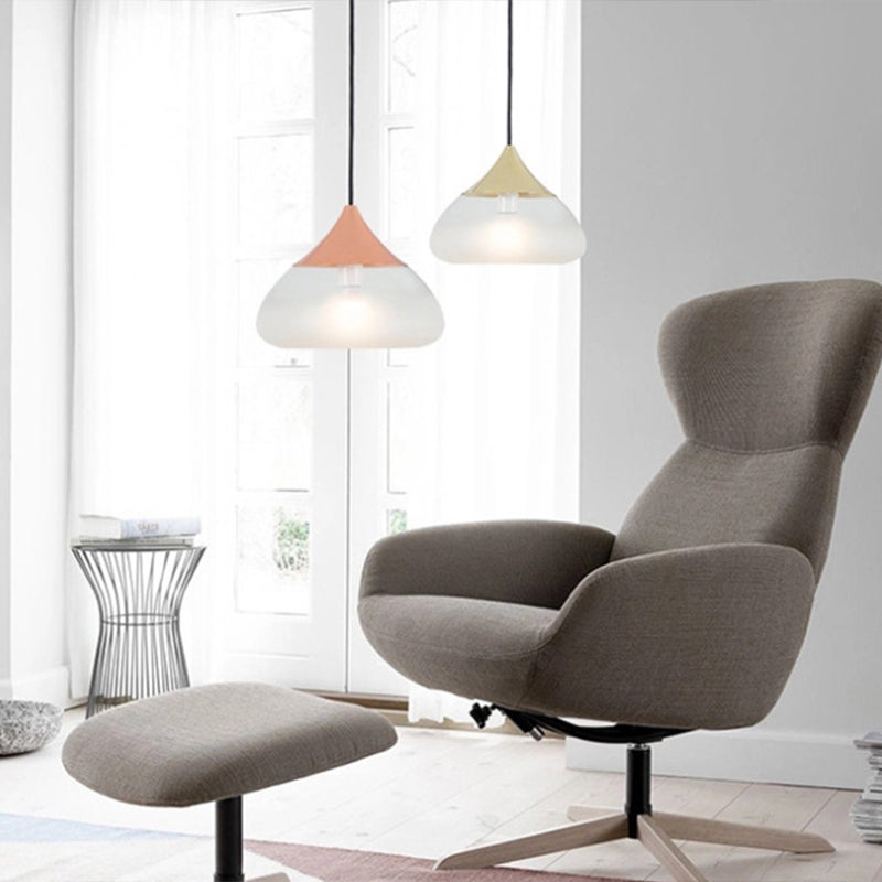 Teardrop Transparent Glass Shade Pendant Lamp Modern Style Mini Lighting Fixture for Kitchen Dining Room