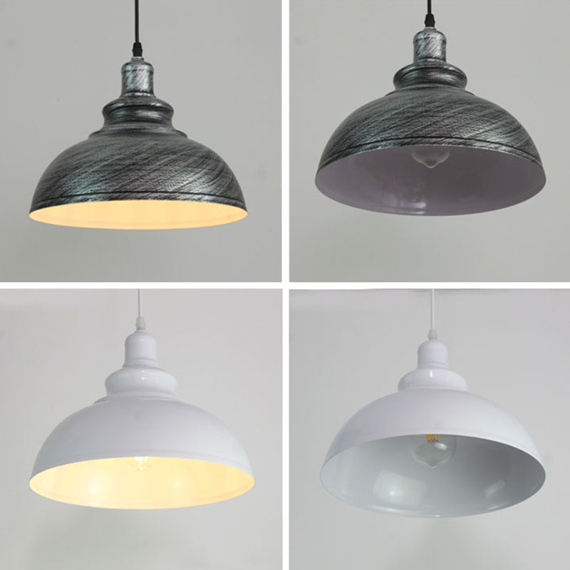 Metal Dome Pendant Lighting Fixtures Industrial Kitchen Warehouse Single Hanging Light with 43" Adjustable Hanging wire