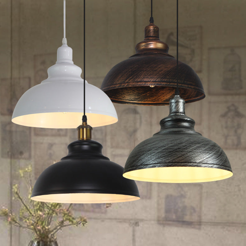 Metal Dome Pendant Lighting Fixtures Industrial Kitchen Warehouse Single Hanging Light with 43" Adjustable Hanging wire