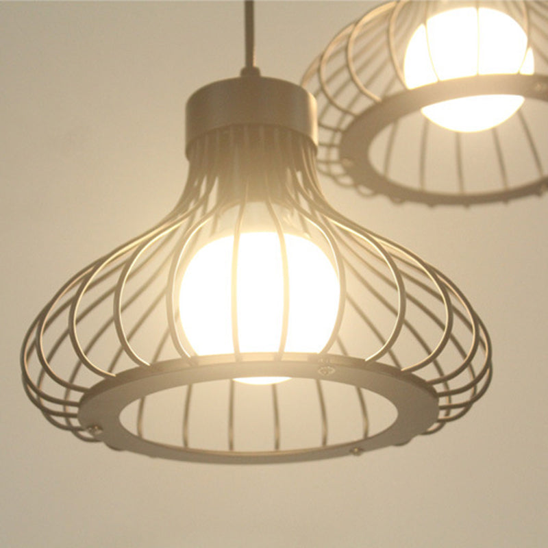 Marco de metal de pera mini lámpara colgante de estilo industrial Luz de colgante de bombilla simple para escalera de pasillo