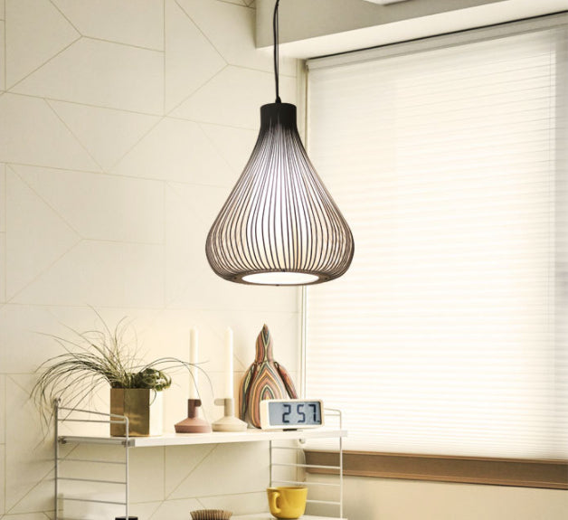 Forma de cebolla colgante colgante de estilo moderno accesorio de iluminación colgante de metal para comedor