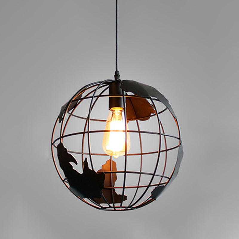 Globe Metal Hanging Pendant Light Modern Style Pendant Lighting Fixture for Bedroom
