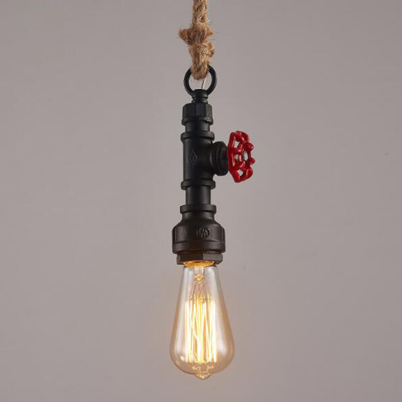 Metal Pendant Ceiling Light Water Pipe Antiqued Down Lighting Pendant for Restaurant