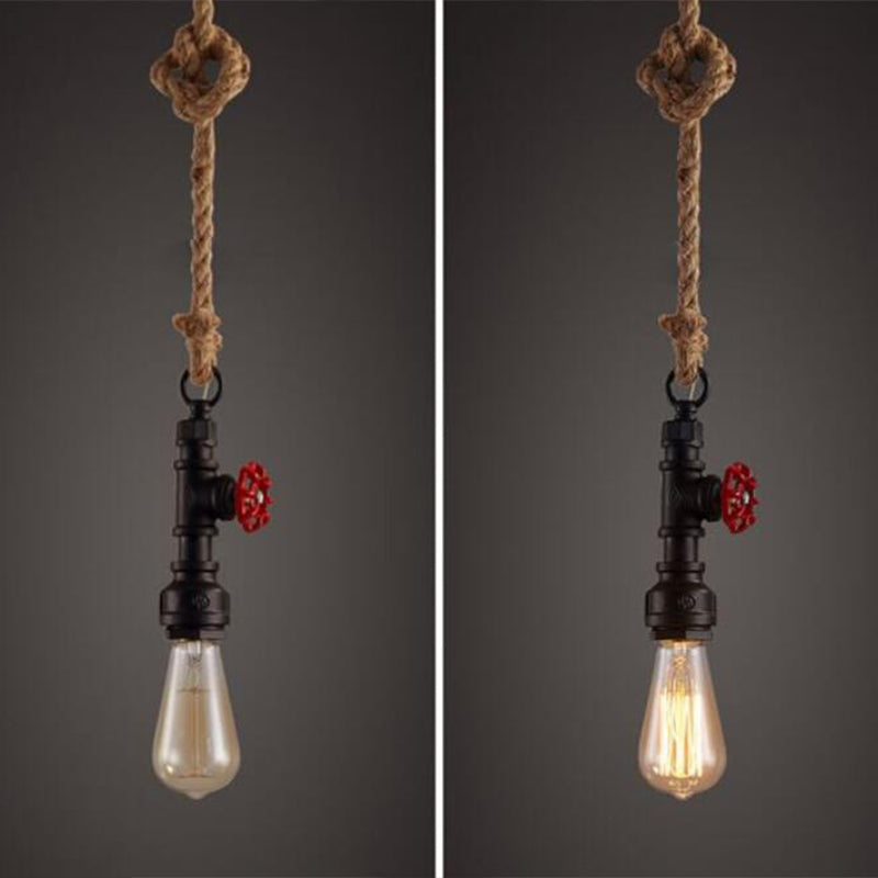 Metal Pendant Ceiling Light Water Pipe Antiqued Down Lighting Pendant for Restaurant