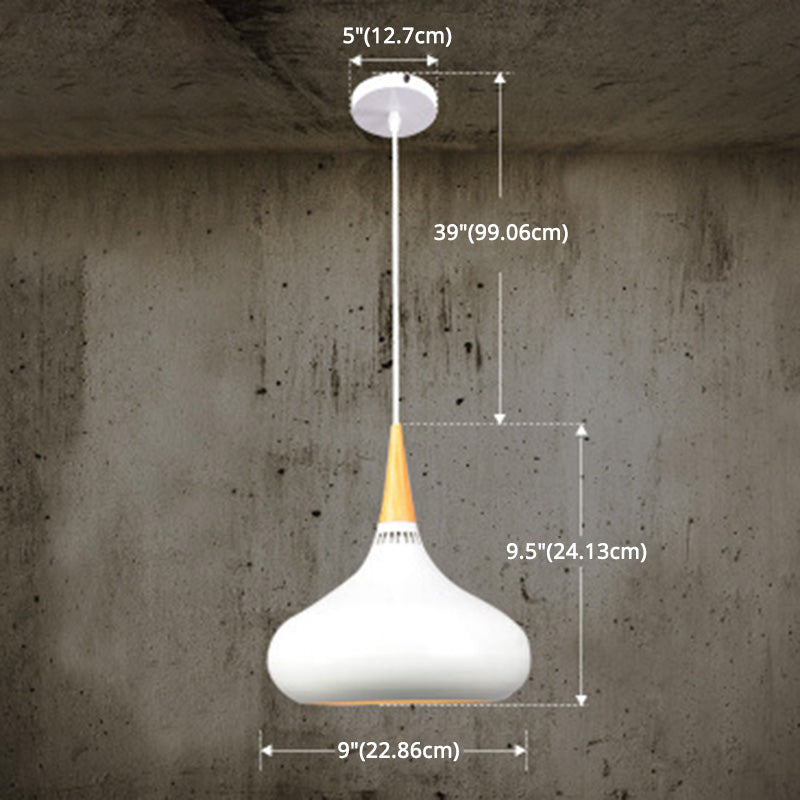 Teardrop Down Lighting Pendant Modern Style Metal Hanging Pendant Light for Dinning Room