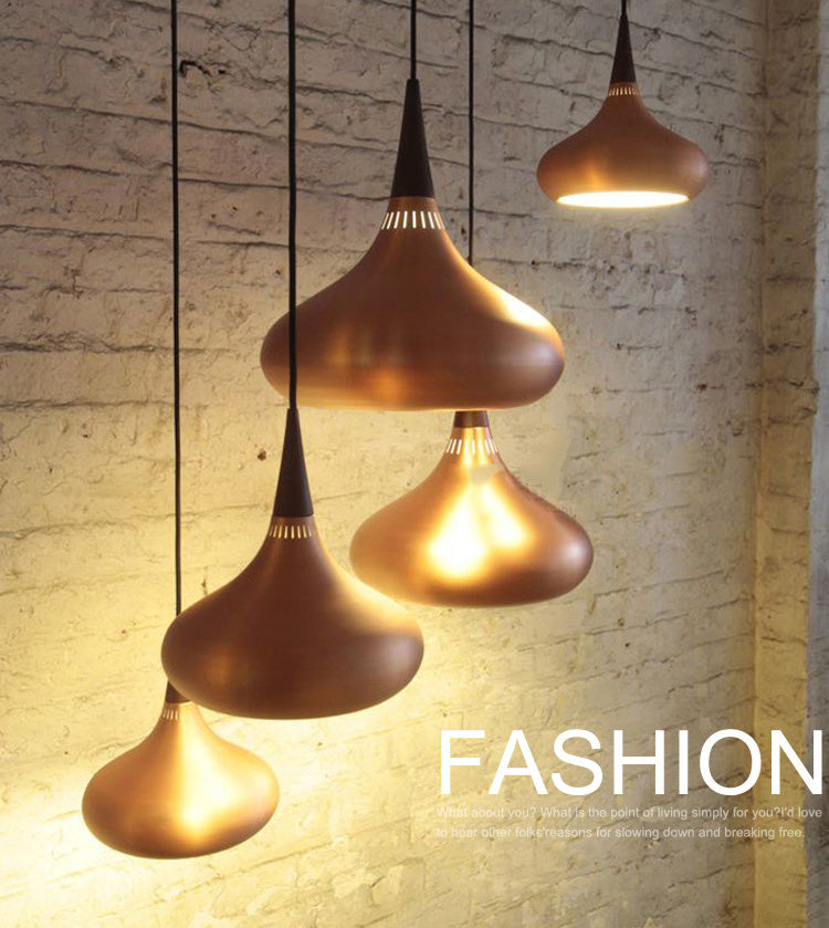 Teardrop Down Lighting Pendant Modern Style Metal Hanging Pendant Light for Dinning Room
