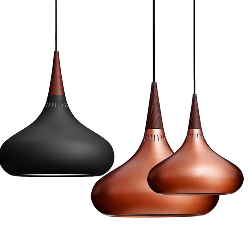 Teardrop Down Lighting Pendant Modern Style Metal Hanging Pendant Light for Dinning Room