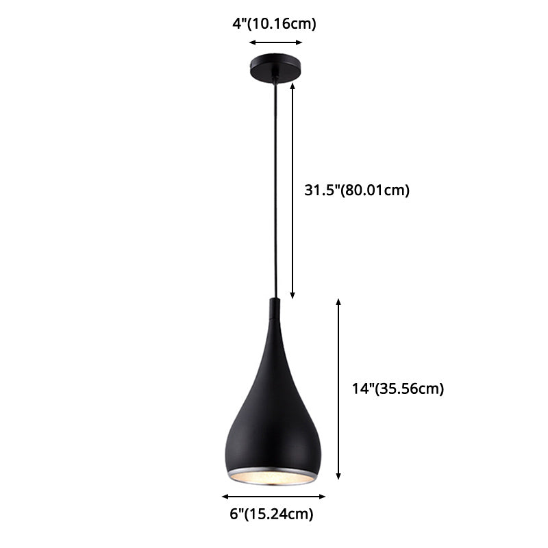 Minimalist Teardrop Pendant Ceiling Light Metal Dinning Room Hanging Ceiling Light