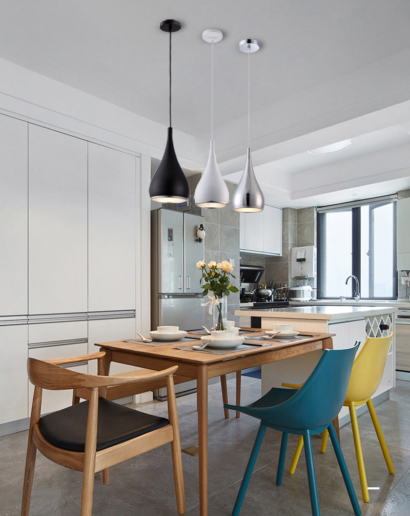 Minimalist Teardrop Pendant Ceiling Light Metal Dinning Room Hanging Ceiling Light