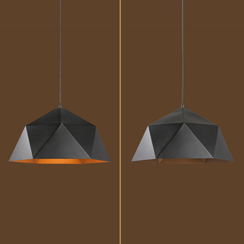 Ombre hexagonale à la baisse du pendentif Simplicité Style Pendre en métal Éclairage de pendentif en métal