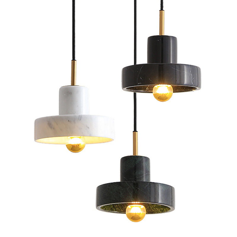 Nordic Style Circle Pendant Lighting Fixture Stone Living Room Suspension Pendant